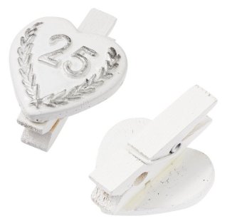 Silberhochzeit Klammern im 4er Set