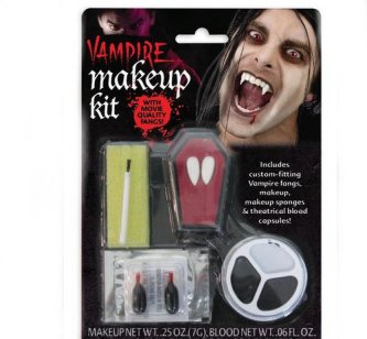 Vampir-Makeup Kit mit Zhnen, Schminke