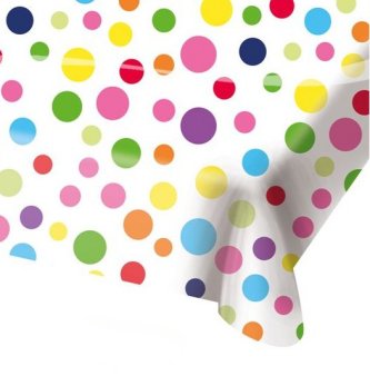 Tischdecke Rainbow Dots 130x180cm