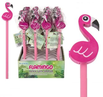 Flamingo Bleistift mit Radiergummi