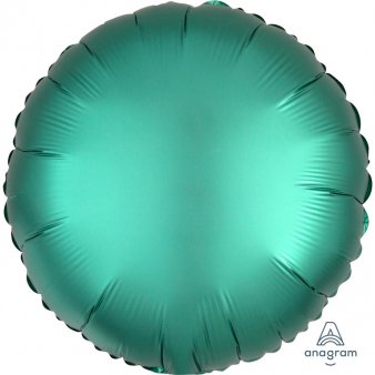 Grn Metallic Folienballon, rund