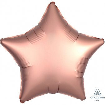 Satin Luxe Alt Rosa Folienballon, Stern