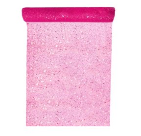 Glitter Deko Tischlufer - Pink