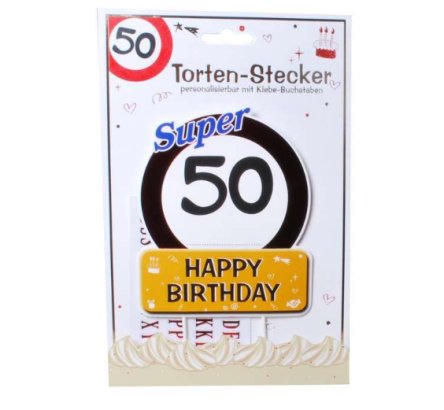 Tortendeko zum 50.Geburtstag