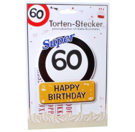 Tortendeko zum 60.Geburtstag