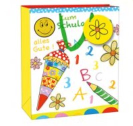 Schulanfang Geschenktte mit Glitzer