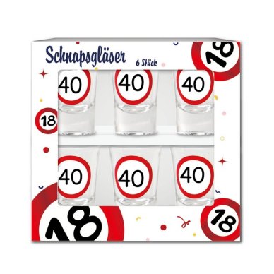 Schnapsglser zum 40.Geburtstag