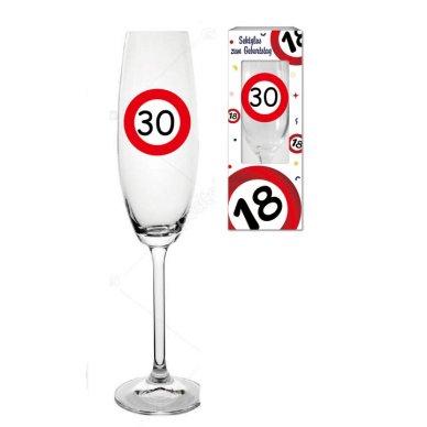 Sektglas zum 30.Geburtstag