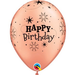 Ballons mit Happy Birthday Druck, 25 Stck