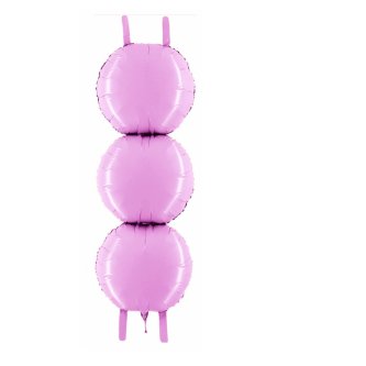 Folienballon: 3-er Sule rosa