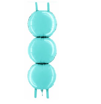 Folienballon: 3-er Sule hellblau