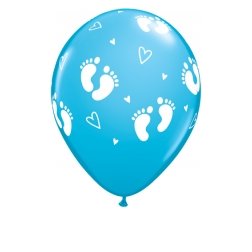 Luftballons Baby Fe, blau - 6 Stck