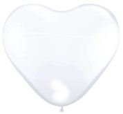 Luftballons, Herz,wei 8 Stck - 30 cm