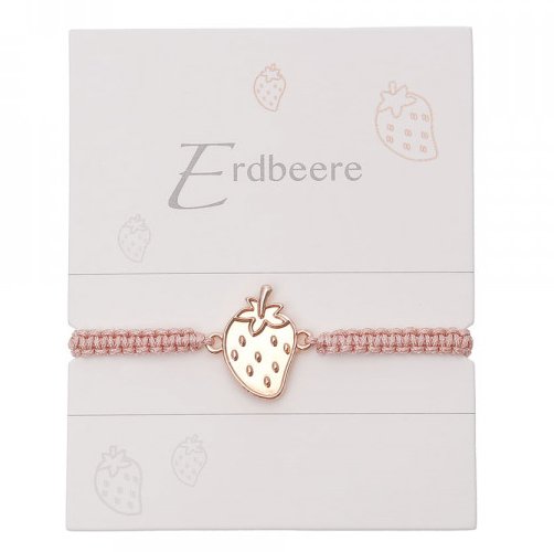 Geknpftes Armband Erdbeere