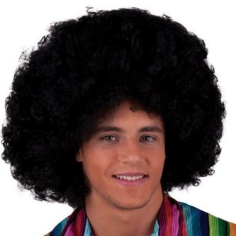 Afro Percke, XXL, schwarz