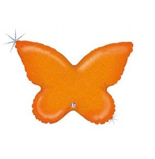 Folienballon Schmetterling orange