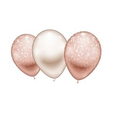 Luftballons Fashion rose gold, 6 Stck