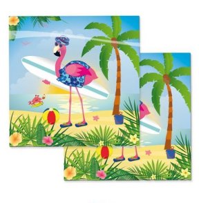 Servietten Flamingo 33x33cm