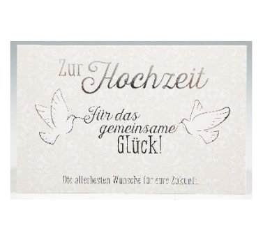 Zur Hochzeit - Geldkuvert Karte