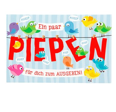 Ein paar Piepen - Geldkuvert Karte