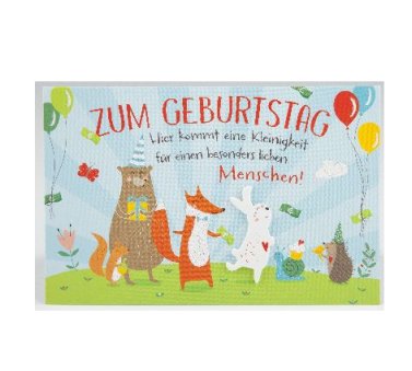 Zum Geburtstag - Geldkuvert Karte