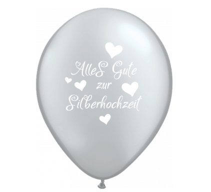 Silberhochzeit - Luftballons mit Druck
