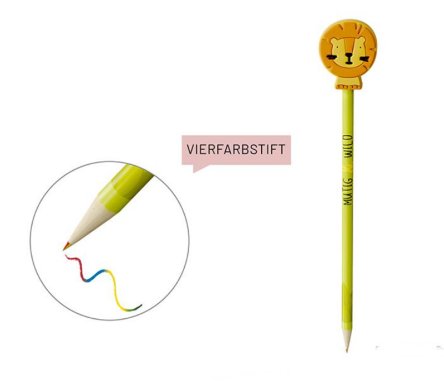 Buntstift Lwe mit Topper
