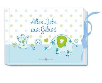 Gutschein Alles Liebe zur Geburt, blau