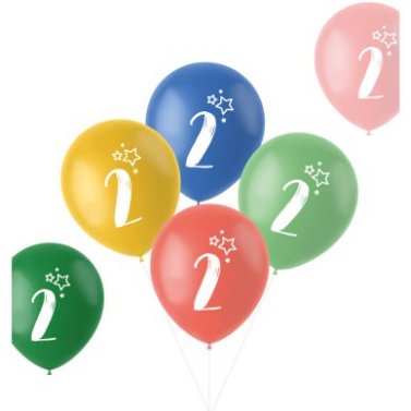 Ballons Retro 2 Jahr Mehrfarbig 33 cm