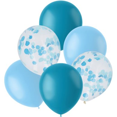 Ballon Mix - Ballonstrauss hellblau/blau