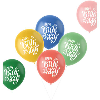 Ballons Retro Happy Birthday