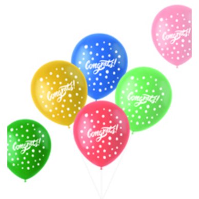 Luftballons zur Prfung, 6 Stck