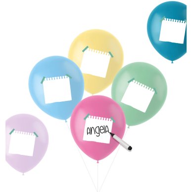 Ballons zum Beschriften Pastell - 6 Stck