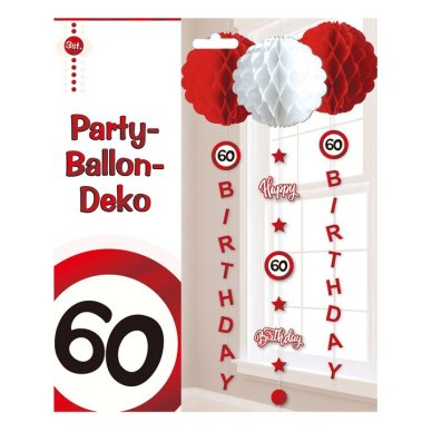 Ballon-Hnge-Deko zum 60. Geburtstag