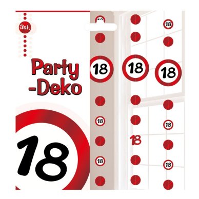 Party Deko Verkehrsschild Zahl 18