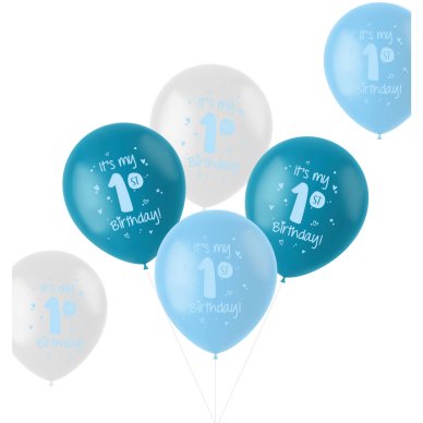 Luftballons zum 1.Geburtstag, Jungen