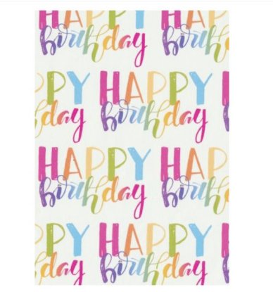 Geschenkpapier Happy Birthday, 1 Bogen