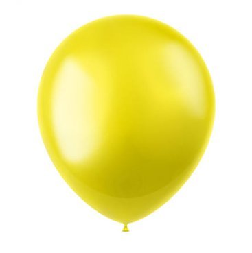Luftballons, 10 Stck - metallic gelb, 33 cm