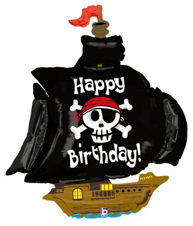 Piratenschiff Folienballon, 86 cm