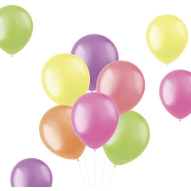 Neonfarbene Luftballons, 50 Stck, 33 cm