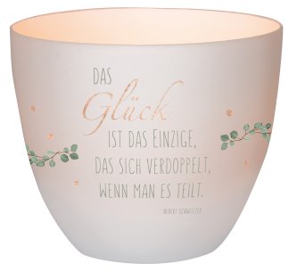 Windlicht aus Porzellan- Glck