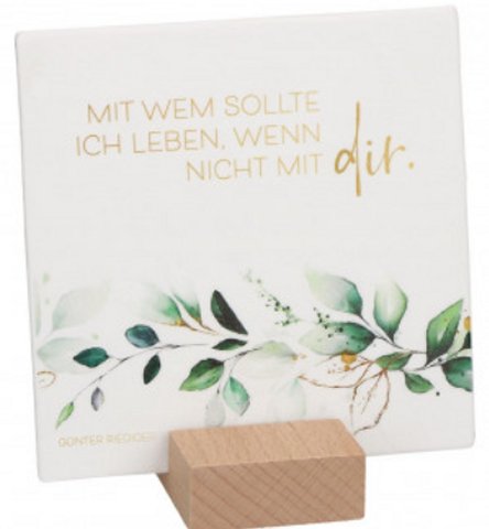 Porzellantafel zur Hochzeit