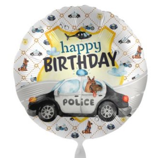 Happy Birthday Folienballon, Police