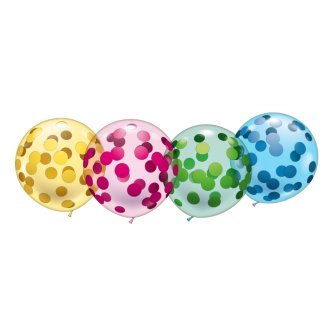 Riesen Kristallballons Konfetti, 4 Stck