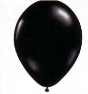 Luftballons Schwarz, 100 Stck Rundballons