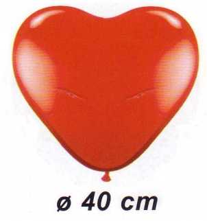 Luftballons 10 Stck Herz, rot 40 cm