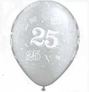Silberhochzeit Luftballons, 25 Stck