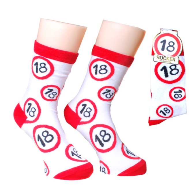 Socken zum 18. Geburtstag (Gr��e 38�42)