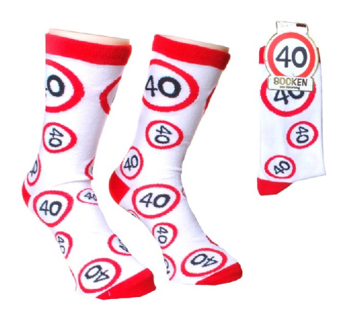 Socken zum 40. Geburtstag (Gr��e 38-42)