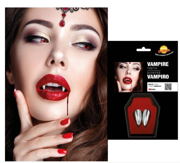 Vampirz�hne Eckz�hne, silber